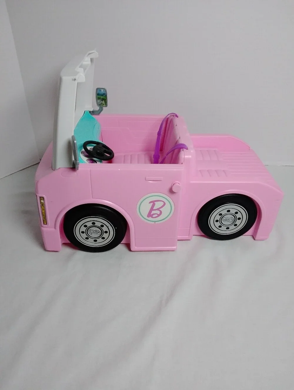 Barbie Pink and White Front Cabin with Purple Seatbelts